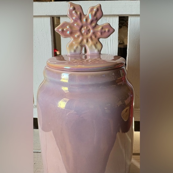 Rae Dunn Iridescent Pink LET IT SNOW Baby Canister - Picture 3 of 5